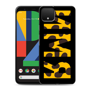 Силиконовый чехол на Google Pixel 4 XL с принтом ИМЯ