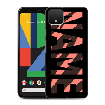 Силиконовый чехол на Google Pixel 4 XL с принтом NAME