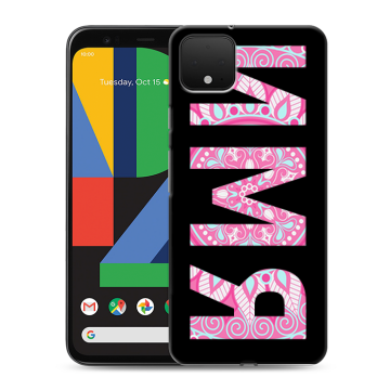 Силиконовый чехол на Google Pixel 4 XL с принтом ИМЯ