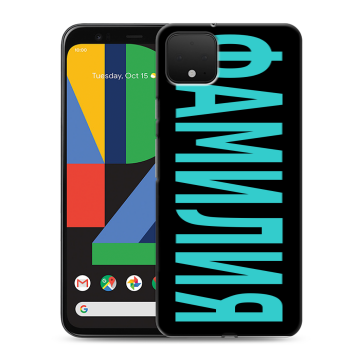 Силиконовый чехол на Google Pixel 4 XL с принтом ФАМИЛИЯ