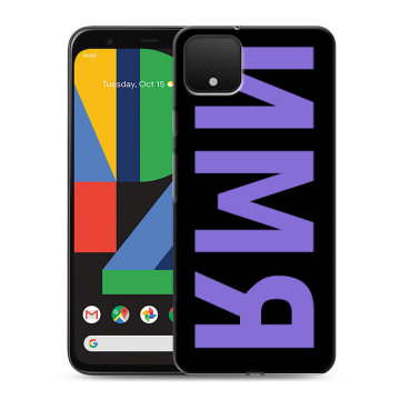 Силиконовый чехол на Google Pixel 4 XL с принтом ИМЯ