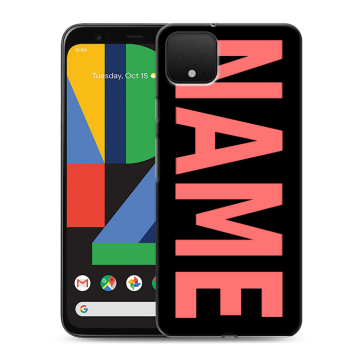 Силиконовый чехол на Google Pixel 4 XL с принтом NAME