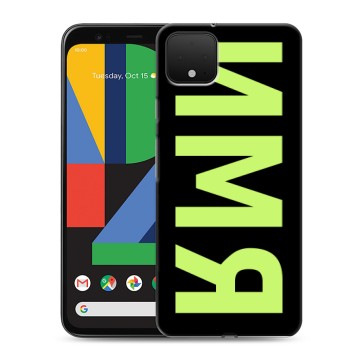 Силиконовый чехол на Google Pixel 4 XL с принтом ИМЯ