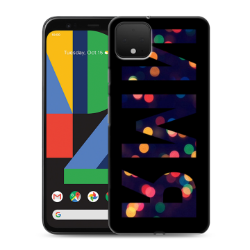 Силиконовый чехол на Google Pixel 4 XL с принтом ИМЯ