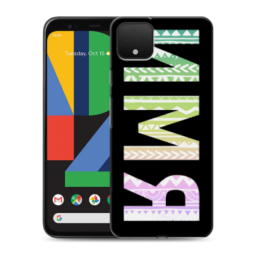 Силиконовый чехол на Google Pixel 4 XL с принтом ИМЯ