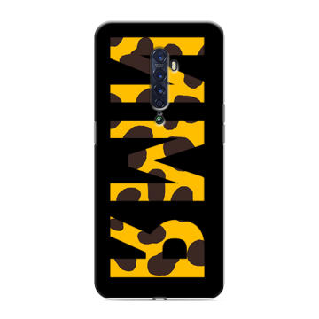 Силиконовый чехол на OPPO Reno2 с принтом ИМЯ