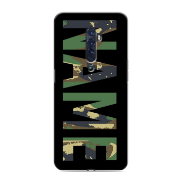 Силиконовый чехол на OPPO Reno2 с принтом NAME