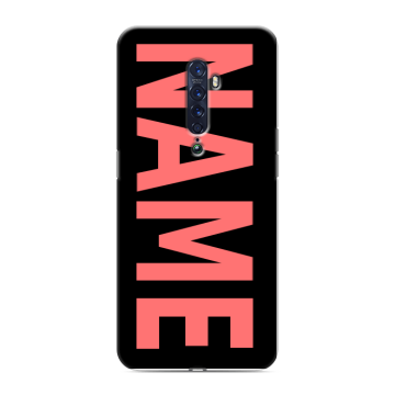Силиконовый чехол на OPPO Reno2 с принтом NAME