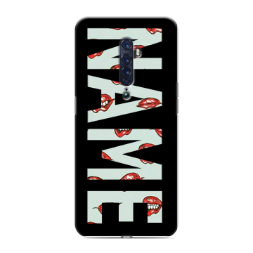 Силиконовый чехол на OPPO Reno2 с принтом NAME