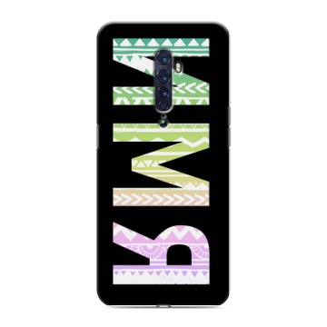 Силиконовый чехол на OPPO Reno2 с принтом ИМЯ