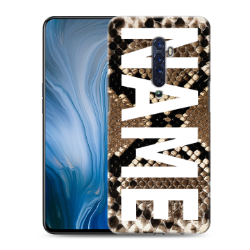 Силиконовый противоударный чехол на OPPO Reno2 Z с принтом NAME