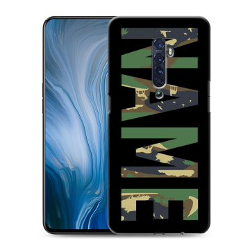 Силиконовый противоударный чехол на OPPO Reno2 Z с принтом NAME