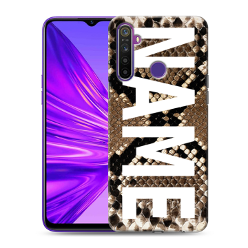 Силиконовый чехол на Realme 5 с принтом NAME