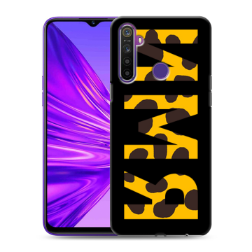 Силиконовый чехол на Realme 5 с принтом ИМЯ