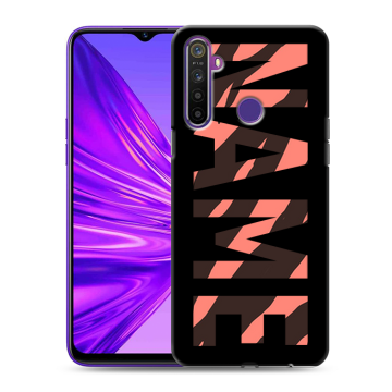 Силиконовый чехол на Realme 5 с принтом NAME