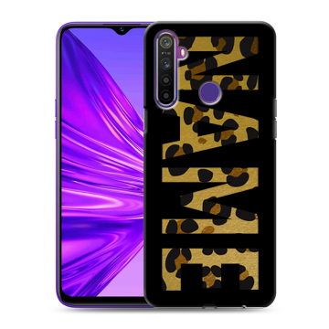Силиконовый чехол на Realme 5 с принтом NAME
