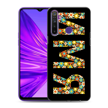 Силиконовый чехол на Realme 5 с принтом ИМЯ