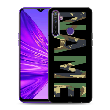 Силиконовый чехол на Realme 5 с принтом NAME