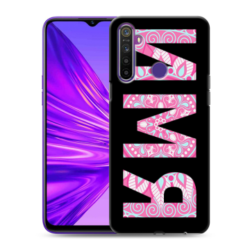 Силиконовый чехол на Realme 5 с принтом ИМЯ