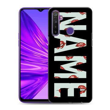 Силиконовый чехол на Realme 5 с принтом NAME