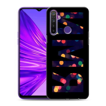 Силиконовый чехол на Realme 5 с принтом ИМЯ