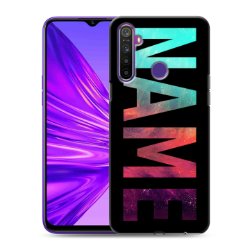Силиконовый чехол на Realme 5 с принтом NAME