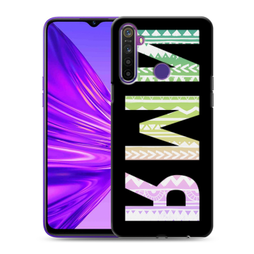 Силиконовый чехол на Realme 5 с принтом ИМЯ