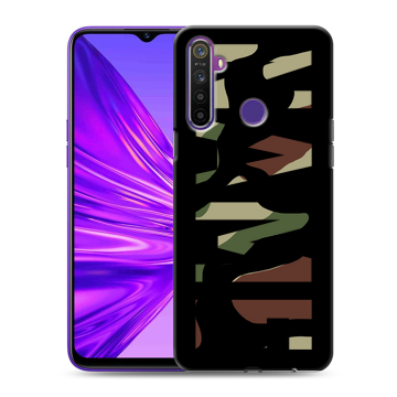 Силиконовый чехол на Realme 5 с принтом NAME