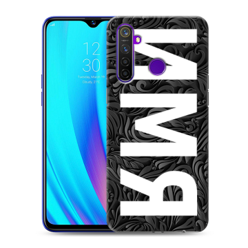 Силиконовый чехол на Realme 5 Pro с принтом ИМЯ