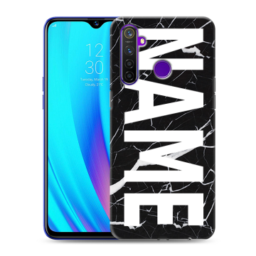 Силиконовый чехол на Realme 5 Pro с принтом NAME