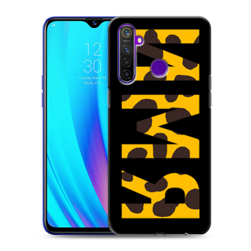 Силиконовый чехол на Realme 5 Pro с принтом ИМЯ