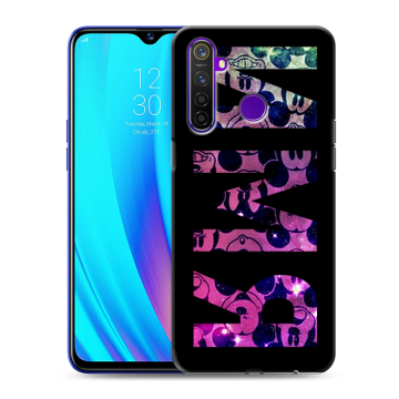 Силиконовый чехол на Realme 5 Pro с принтом ИМЯ