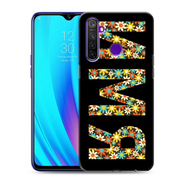 Силиконовый чехол на Realme 5 Pro с принтом ИМЯ