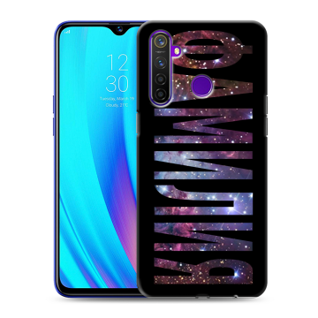 Силиконовый чехол на Realme 5 Pro с принтом ФАМИЛИЯ