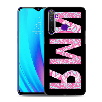 Силиконовый чехол на Realme 5 Pro с принтом ИМЯ