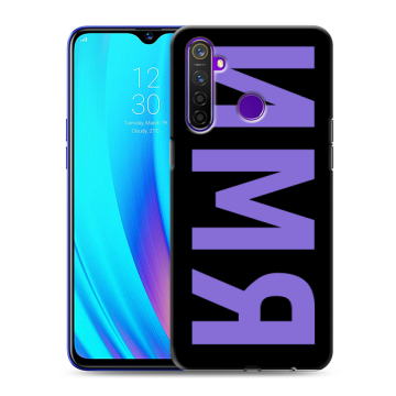 Силиконовый чехол на Realme 5 Pro с принтом ИМЯ