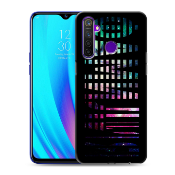 Силиконовый чехол на Realme 5 Pro с принтом ФАМИЛИЯ