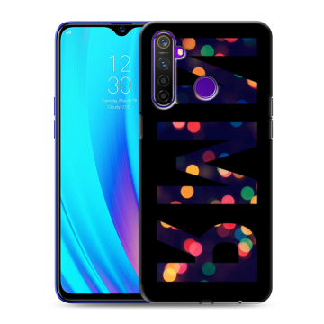 Силиконовый чехол на Realme 5 Pro с принтом ИМЯ