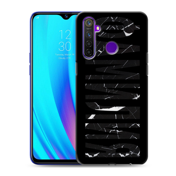 Силиконовый чехол на Realme 5 Pro с принтом ФАМИЛИЯ