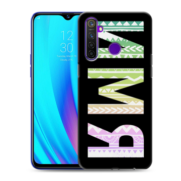 Силиконовый чехол на Realme 5 Pro с принтом ИМЯ