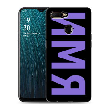 Силиконовый чехол на OPPO A5s с принтом ИМЯ