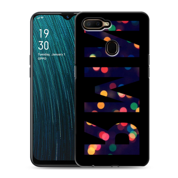 Силиконовый чехол на OPPO A5s с принтом ИМЯ