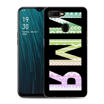 Силиконовый чехол на OPPO A5s с принтом ИМЯ