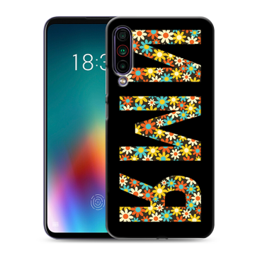 Силиконовый чехол на Meizu 16T с принтом ИМЯ