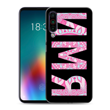 Силиконовый чехол на Meizu 16T с принтом ИМЯ
