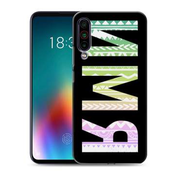 Силиконовый чехол на Meizu 16T с принтом ИМЯ
