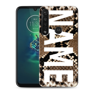 Силиконовый чехол на Motorola Moto G8 Plus с принтом NAME