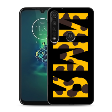 Силиконовый чехол на Motorola Moto G8 Plus с принтом ИМЯ