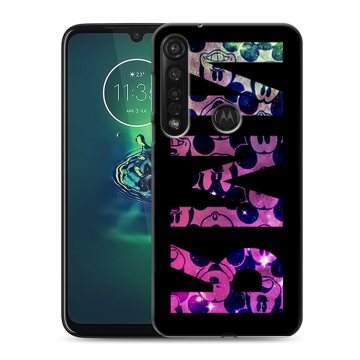 Силиконовый чехол на Motorola Moto G8 Plus с принтом ИМЯ