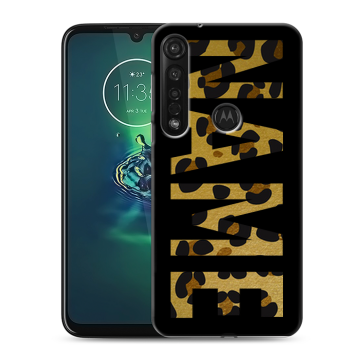 Силиконовый чехол на Motorola Moto G8 Plus с принтом NAME